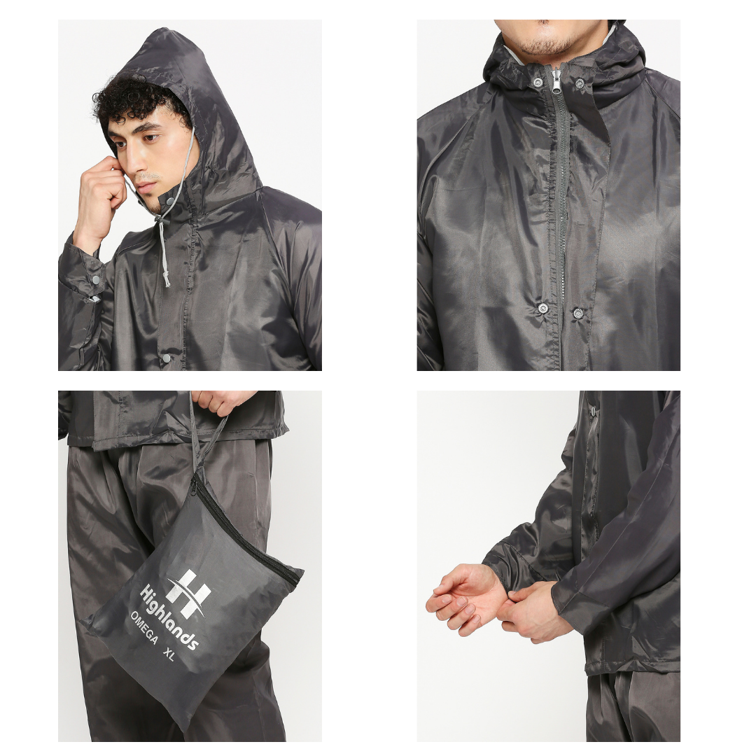 OMEGA - Highlands Reversible Waterproof Rainsuit – Stylish 2-in-1 Raincoat Set