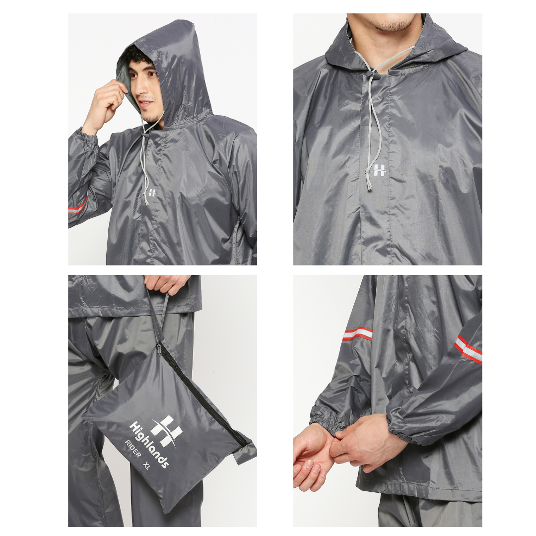 RIDER - Highlands Heavy-Duty Waterproof Rain Suit with Reflective Safety Strips