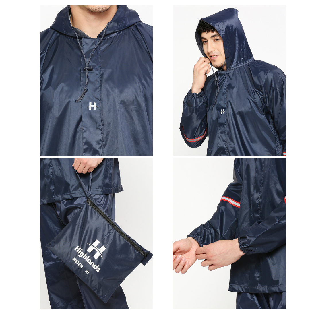 RIDER - Highlands Heavy-Duty Waterproof Rain Suit with Reflective Safety Strips
