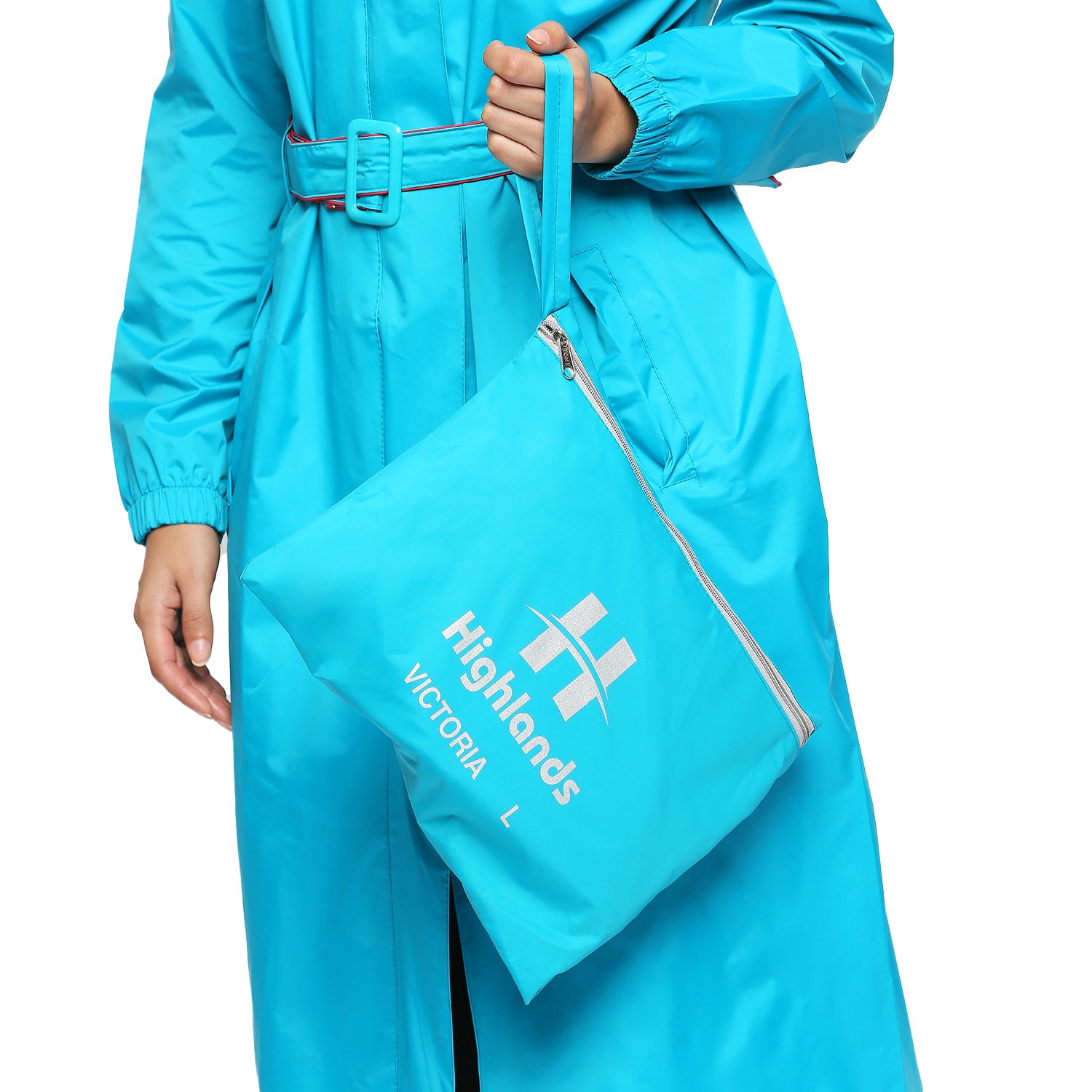 VICTORIA - Highlands Full-Length Waterproof Raincoat with Matching Buckle, Hood & Storage Pouch