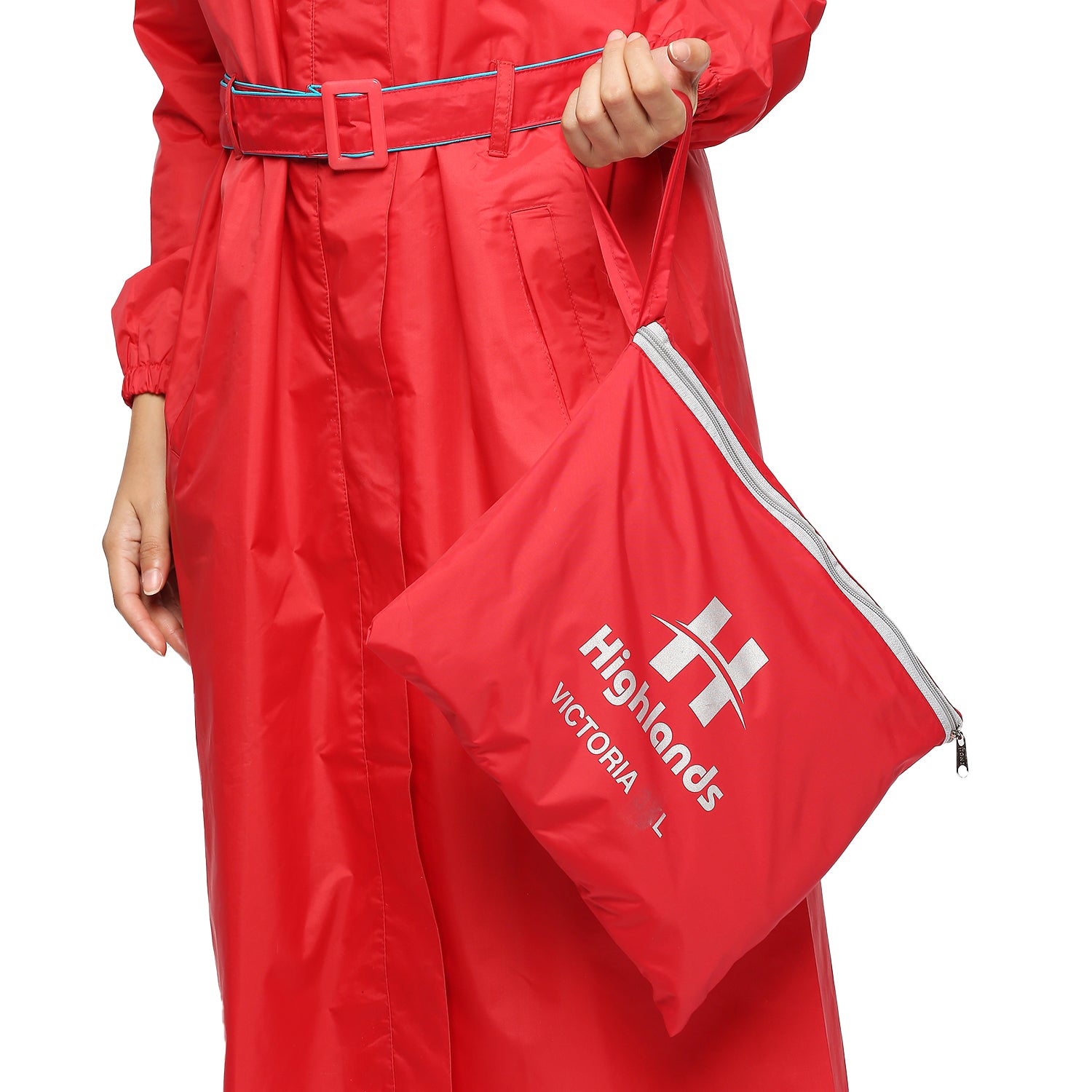 VICTORIA - Highlands Full-Length Waterproof Raincoat with Matching Buckle, Hood & Storage Pouch