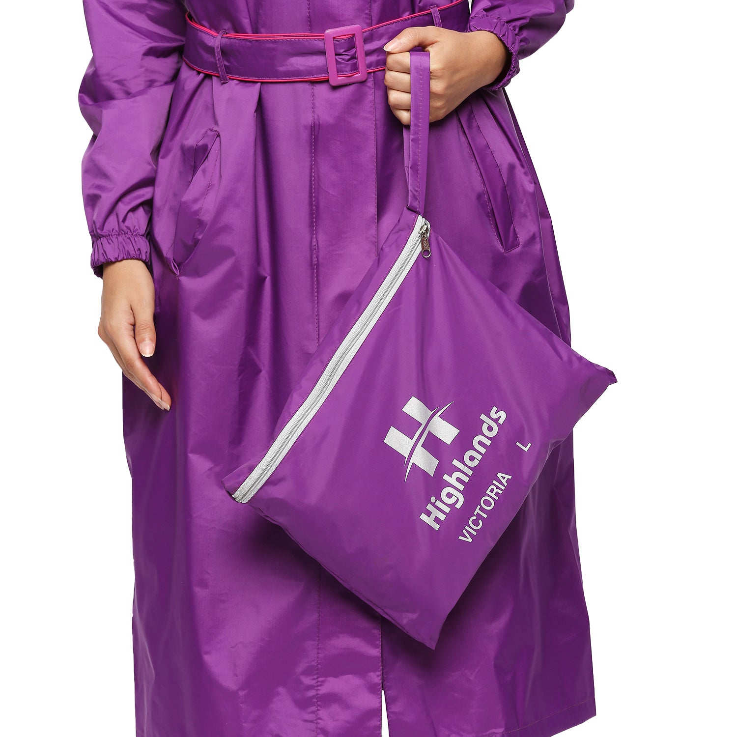 VICTORIA - Highlands Full-Length Waterproof Raincoat with Matching Buckle, Hood & Storage Pouch