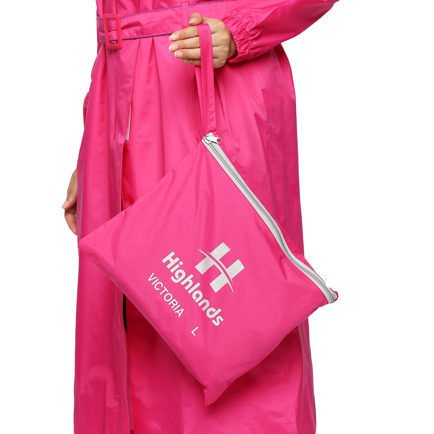 VICTORIA - Highlands Full-Length Waterproof Raincoat with Matching Buckle, Hood & Storage Pouch