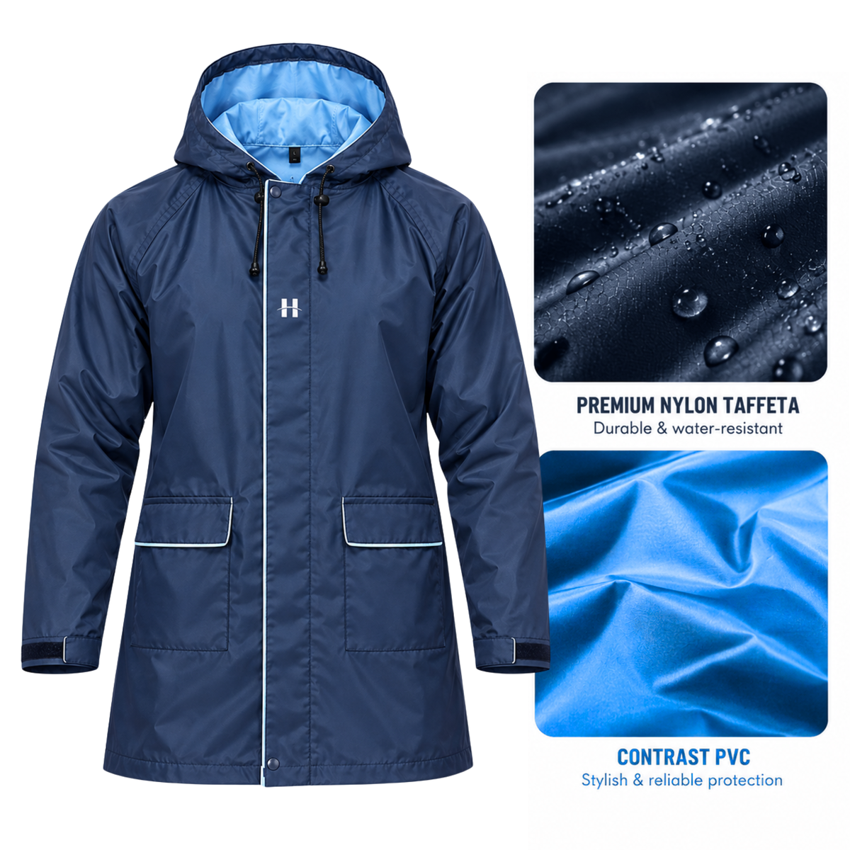 DELUXE - Highlands Heavy Duty Nylon Taffeta Seam-Sealed Rainsuit for Rain Protection.