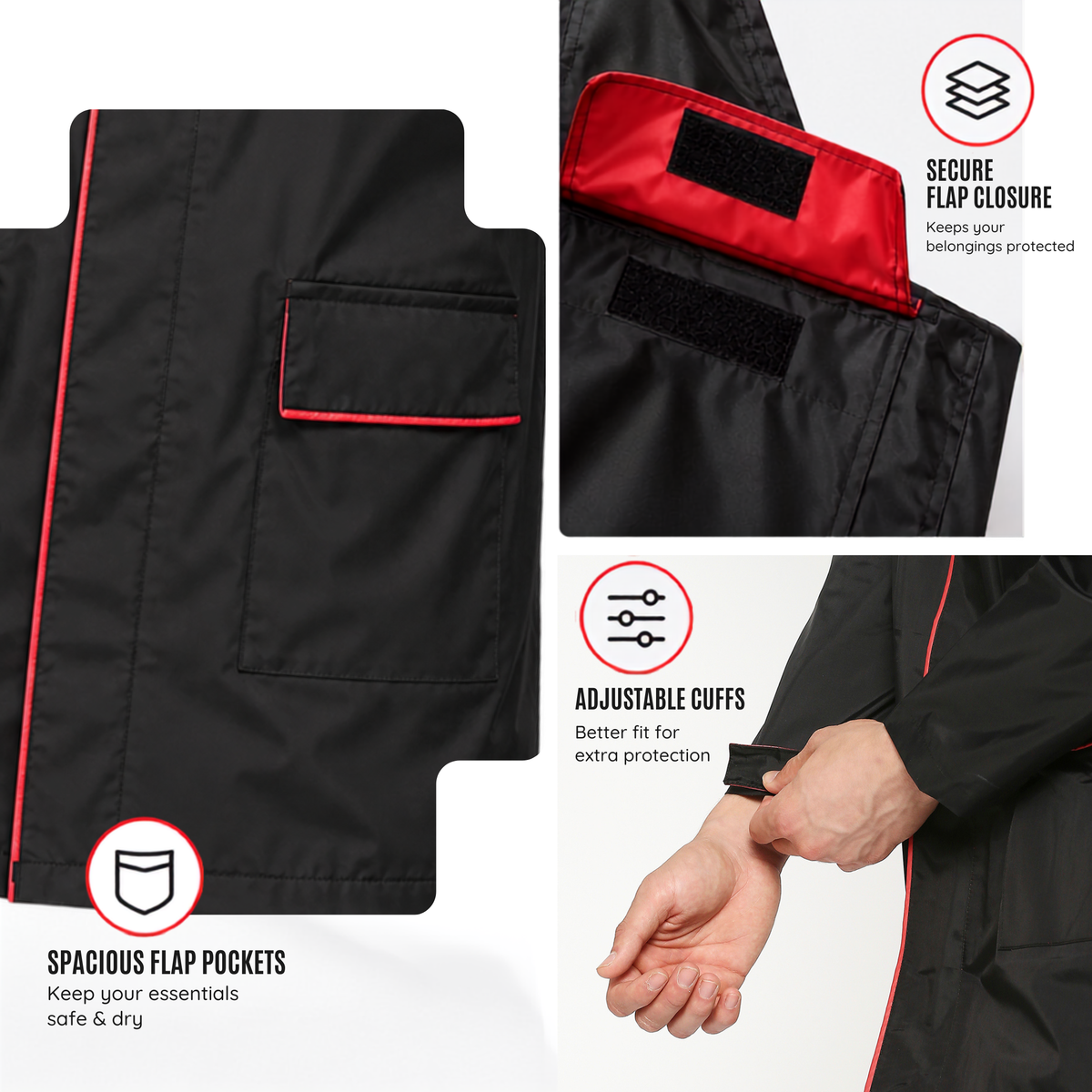 DELUXE - Highlands Heavy Duty Nylon Taffeta Seam-Sealed Rainsuit for Rain Protection.