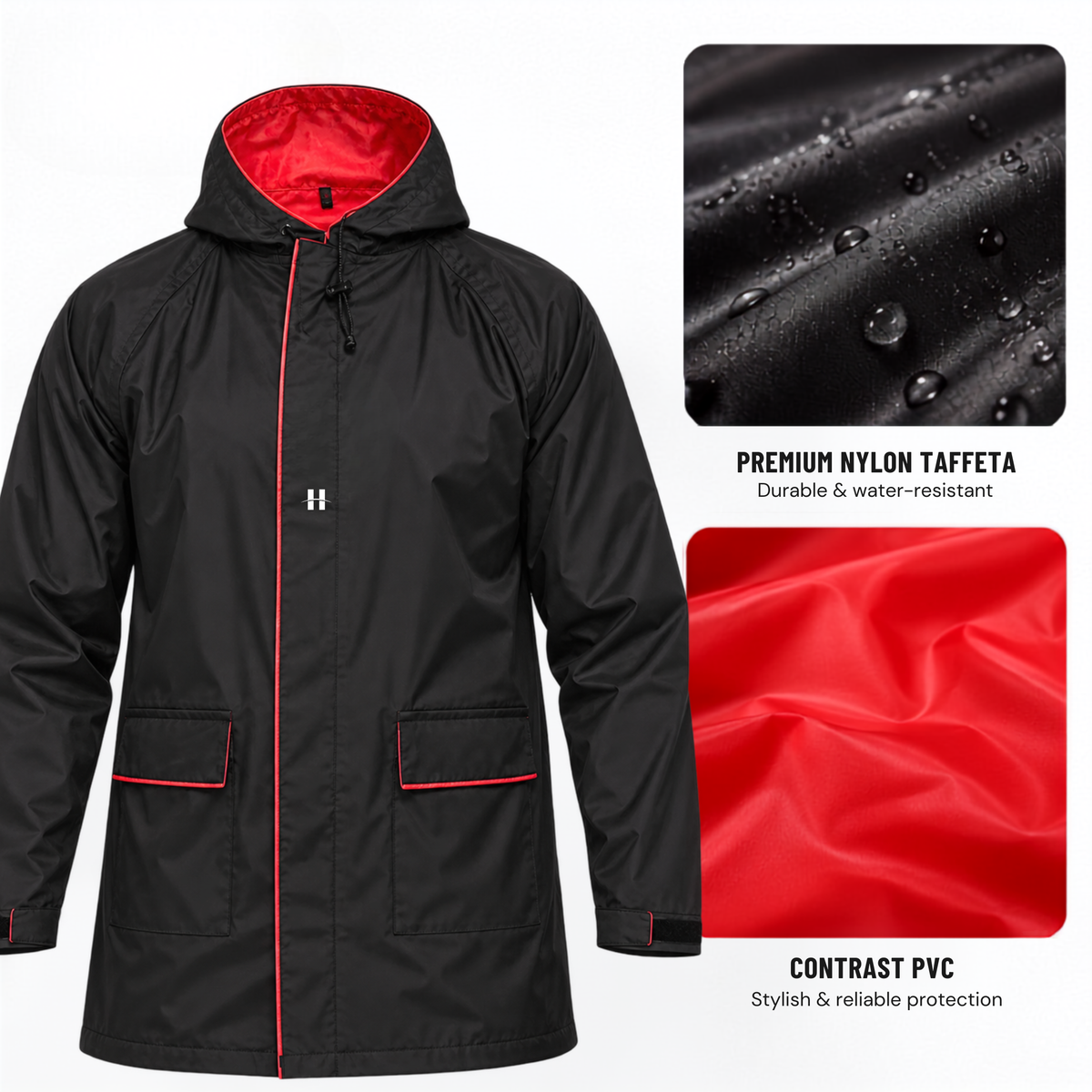 DELUXE - Highlands Heavy Duty Nylon Taffeta Seam-Sealed Rainsuit for Rain Protection.