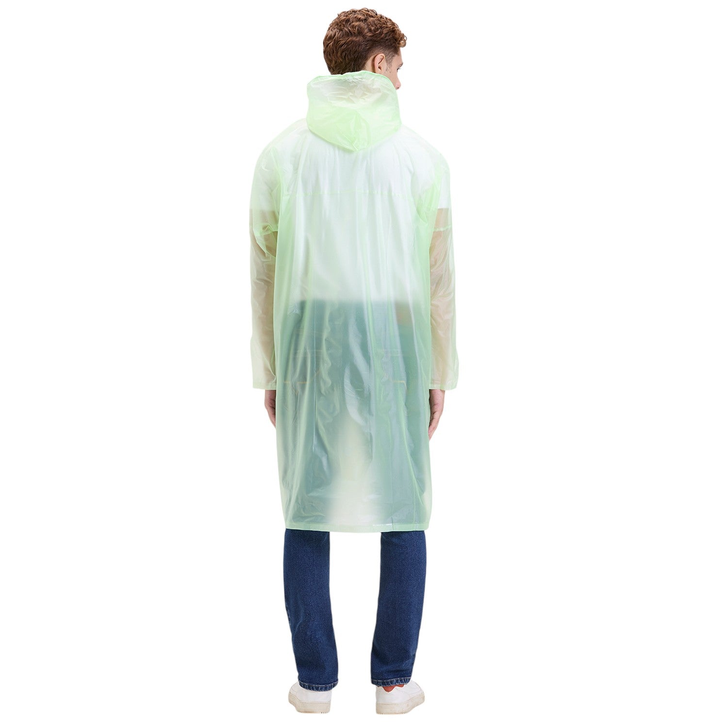 HighLands Waterproof Hooded Rain Poncho with Adjustable Drawstring.