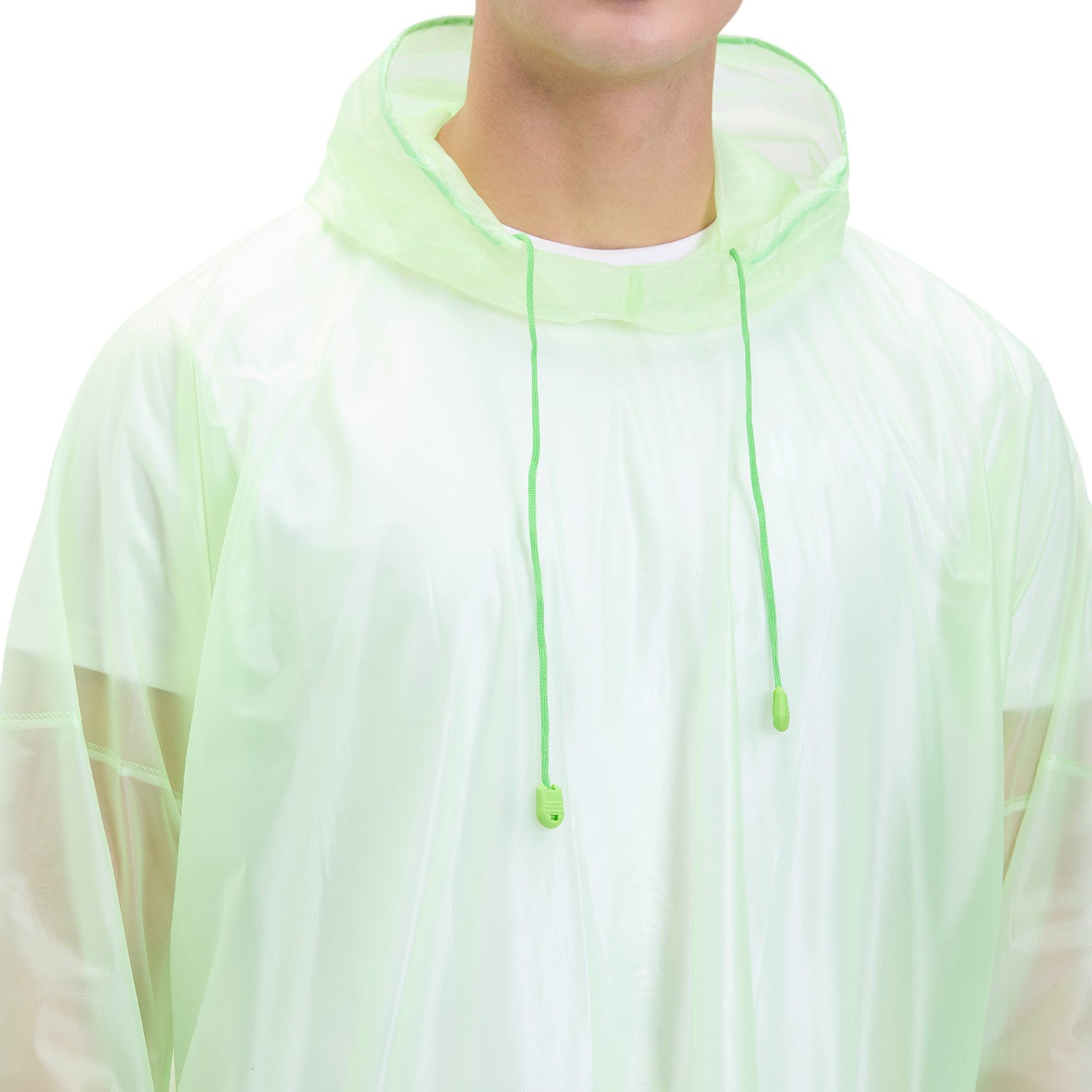 HighLands Waterproof Hooded Rain Poncho with Adjustable Drawstring.