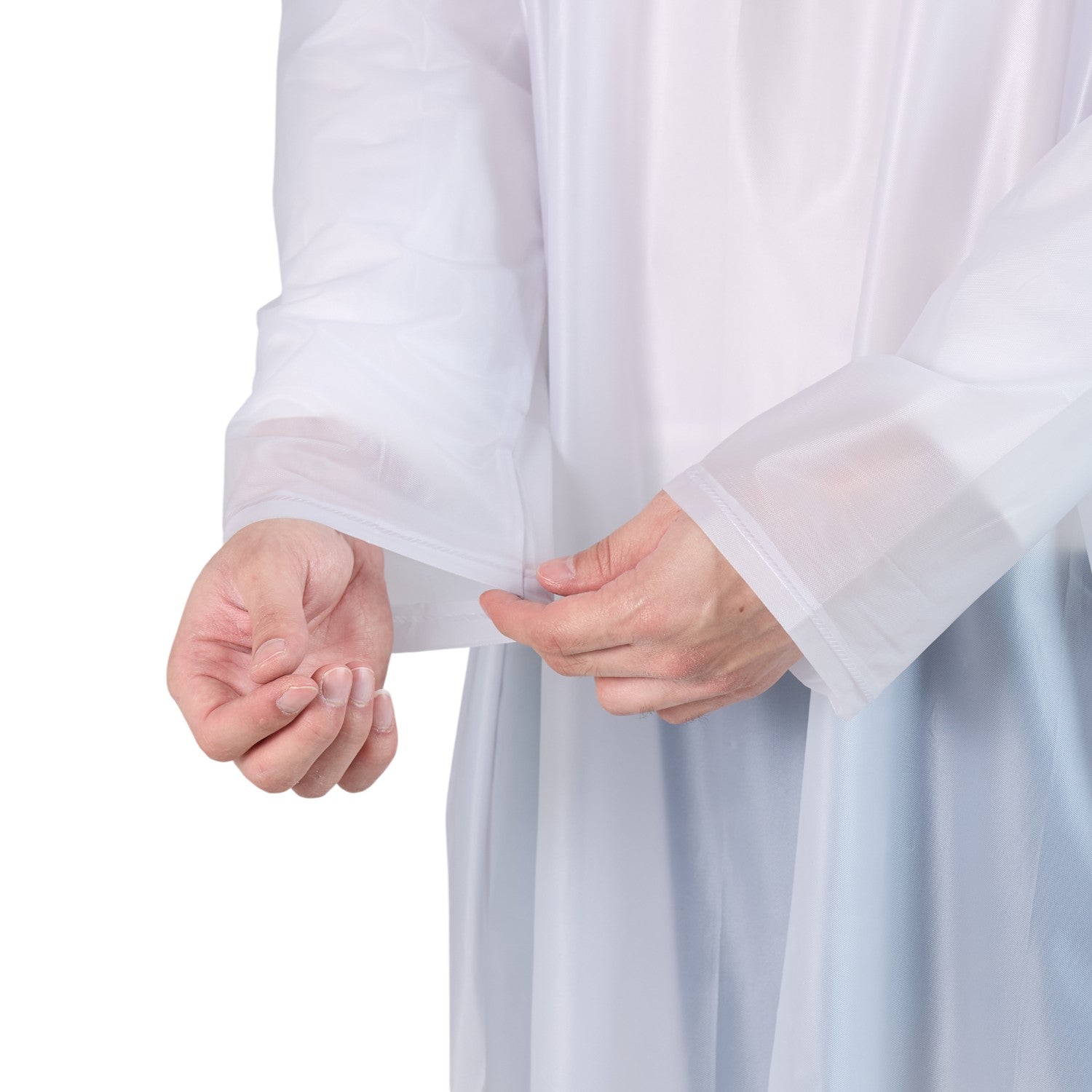 HighLands Waterproof Hooded Rain Poncho with Adjustable Drawstring.