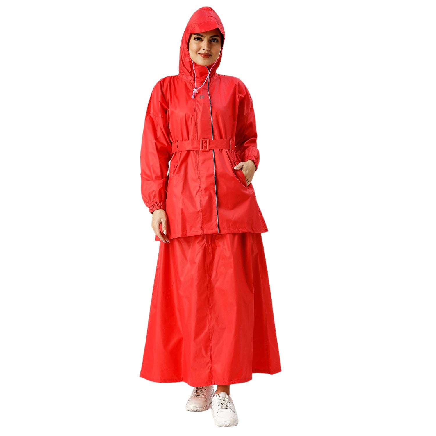 Highlands Diva Women’s Raincoat with Hood & Skirt | Waterproof Rain Suit