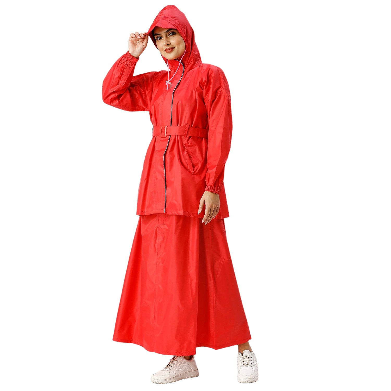 Highlands Diva Women’s Raincoat with Hood & Skirt | Waterproof Rain Suit