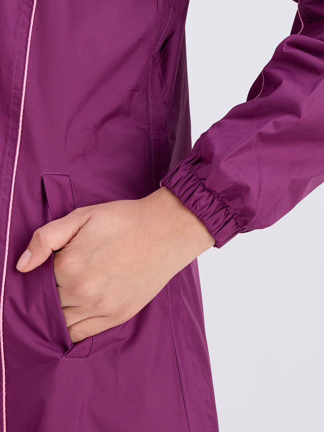 Highlands Genelia Women’s Waterproof Hooded Raincoat – Knee-Length, Taped Seams