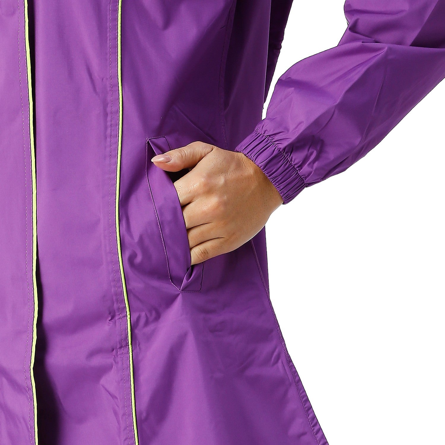 Highlands Genelia Women’s Waterproof Hooded Raincoat – Knee-Length, Taped Seams