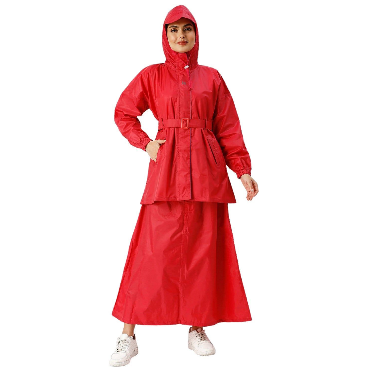 Highlands Diva Women’s Raincoat with Hood & Skirt | Waterproof Rain Suit