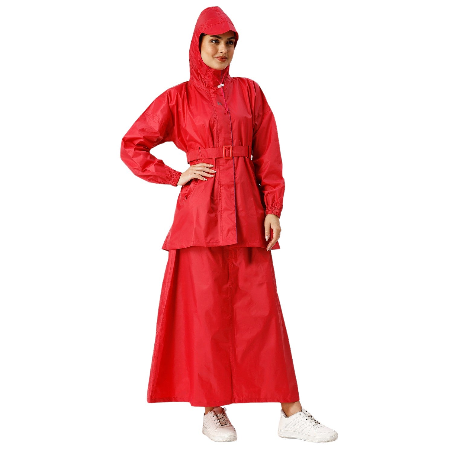 Highlands Diva Women’s Raincoat with Hood & Skirt | Waterproof Rain Suit