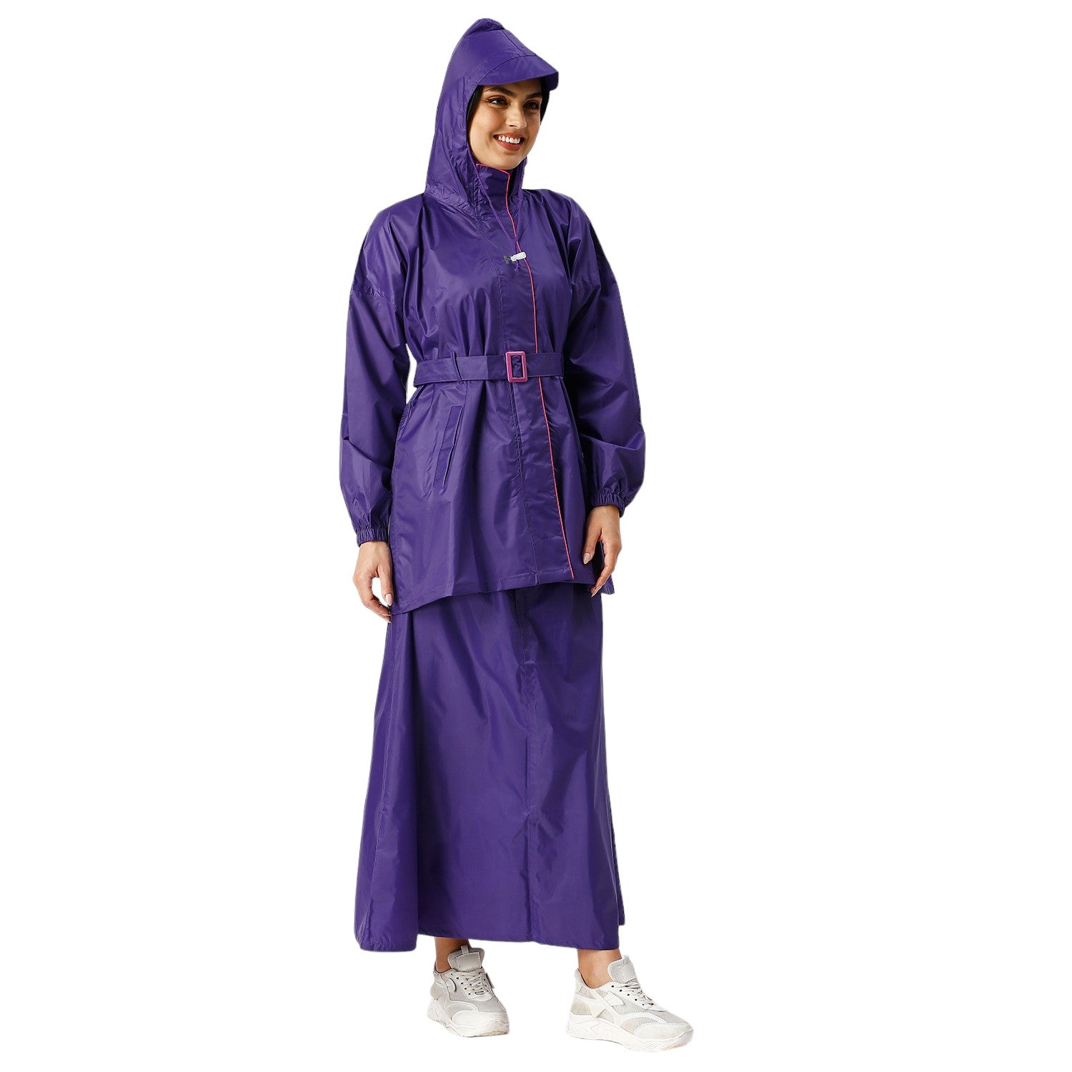 Highlands Diva Women’s Raincoat with Hood & Skirt | Waterproof Rain Suit