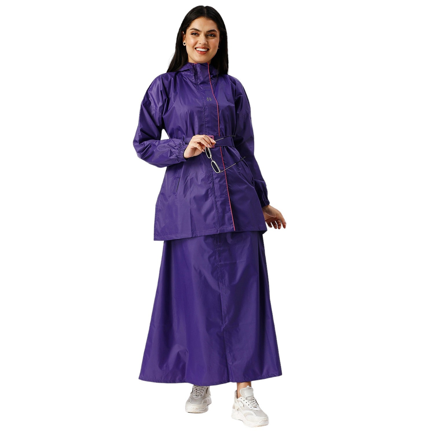 Highlands Diva Women’s Raincoat with Hood & Skirt | Waterproof Rain Suit