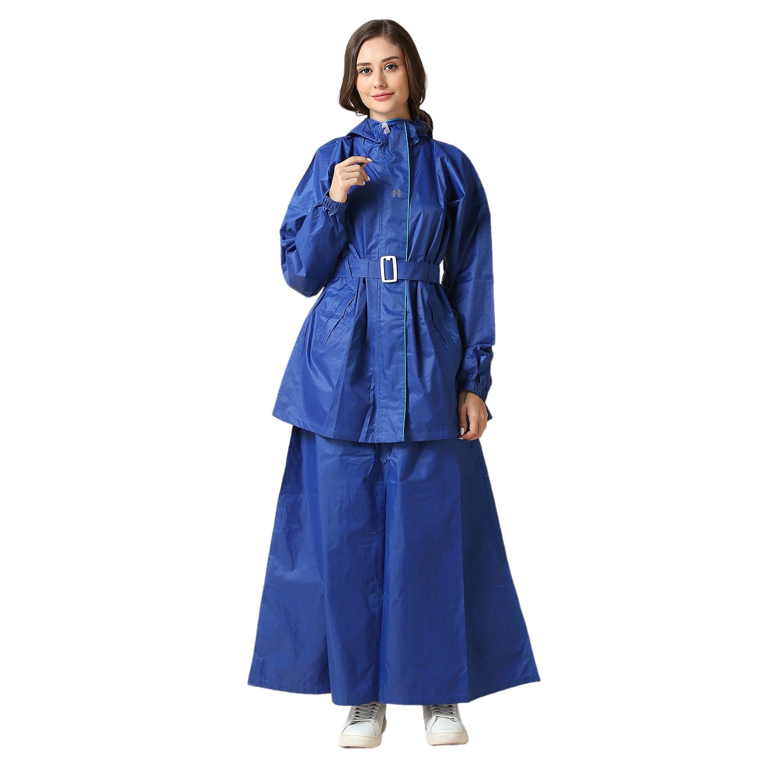 Highlands Diva Women’s Raincoat with Hood & Skirt | Waterproof Rain Suit