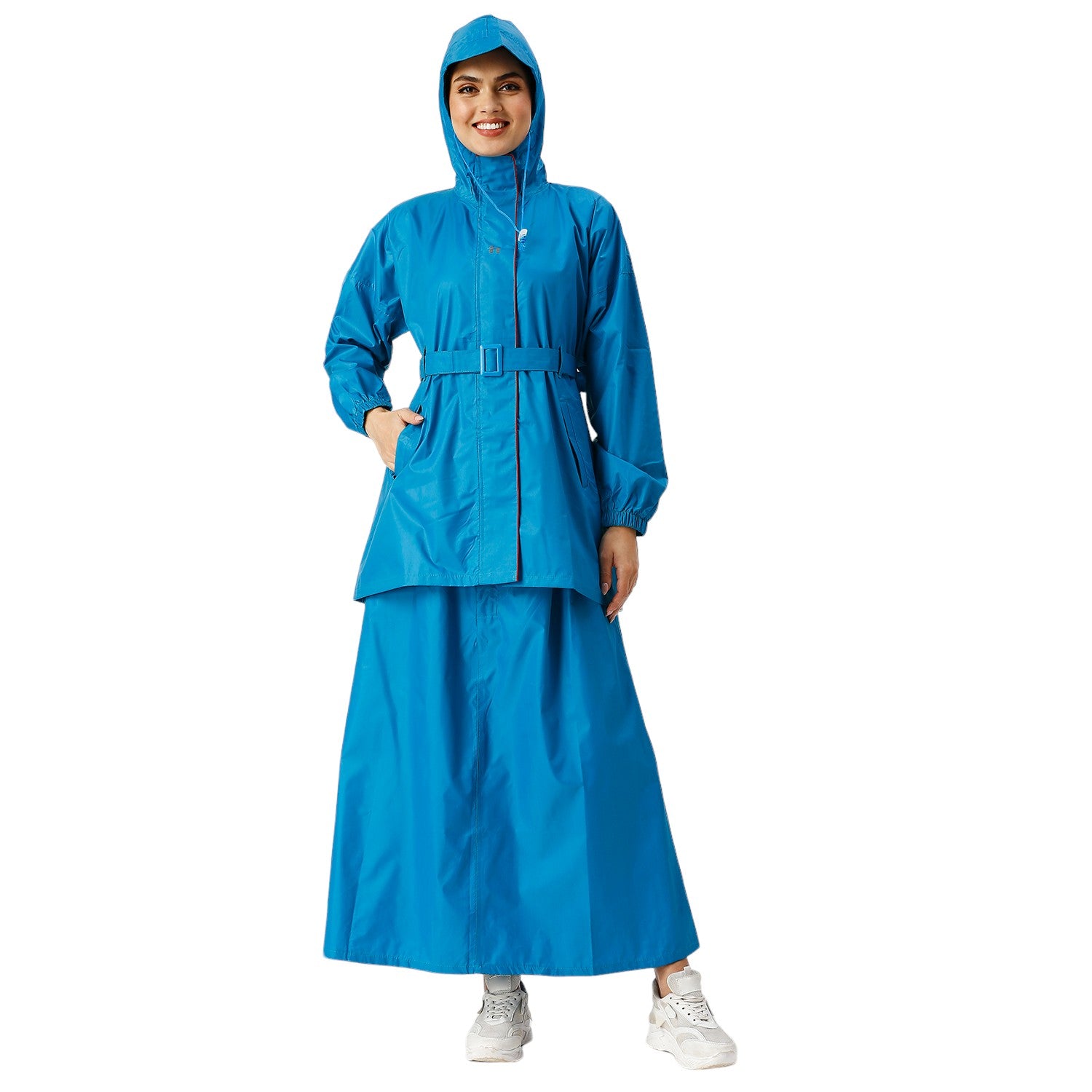 Highlands Diva Women’s Raincoat with Hood & Skirt | Waterproof Rain Suit