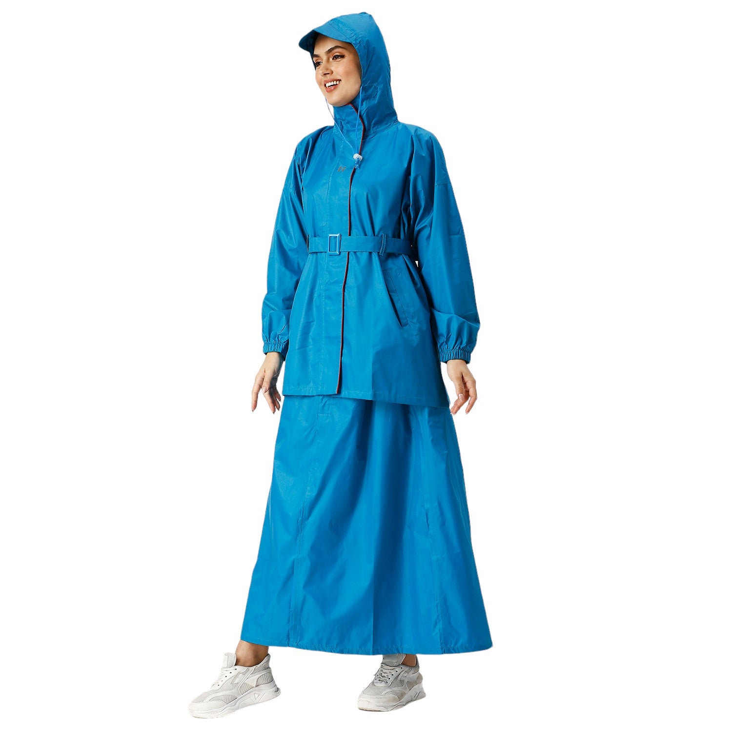 Highlands Diva Women’s Raincoat with Hood & Skirt | Waterproof Rain Suit