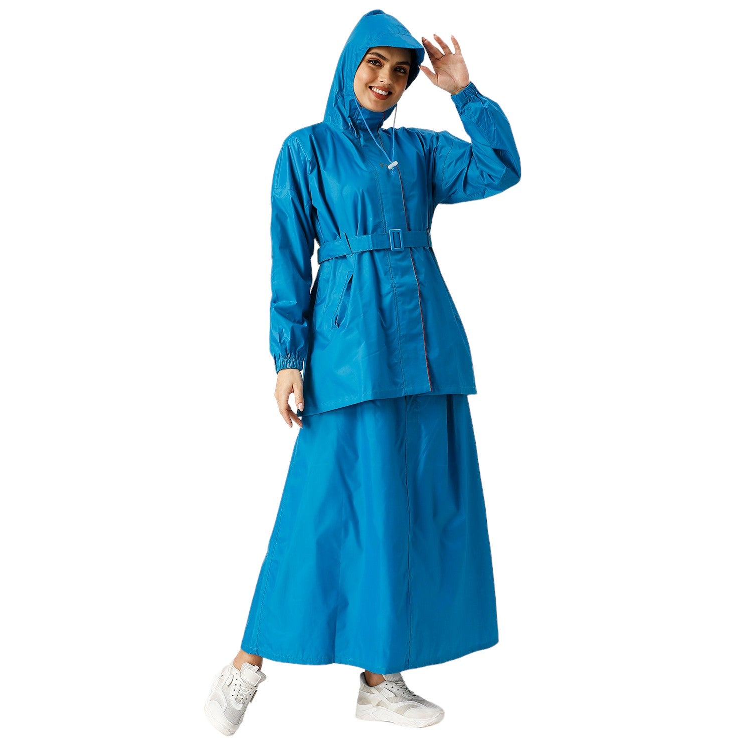 Highlands Diva Women’s Raincoat with Hood & Skirt | Waterproof Rain Suit
