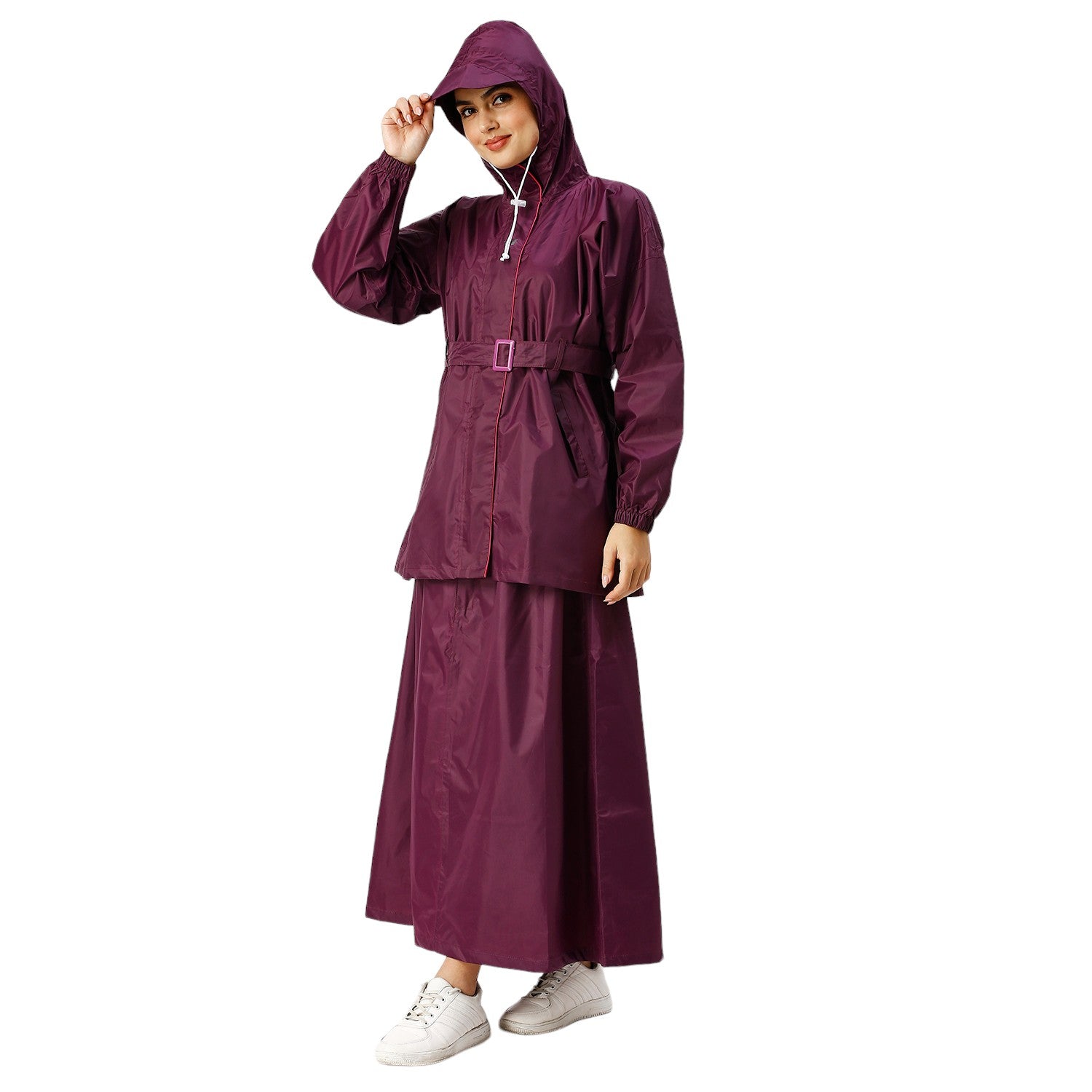 Highlands Diva Women’s Raincoat with Hood & Skirt | Waterproof Rain Suit