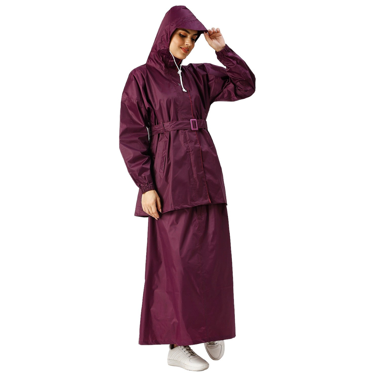 Highlands Diva Women’s Raincoat with Hood & Skirt | Waterproof Rain Suit