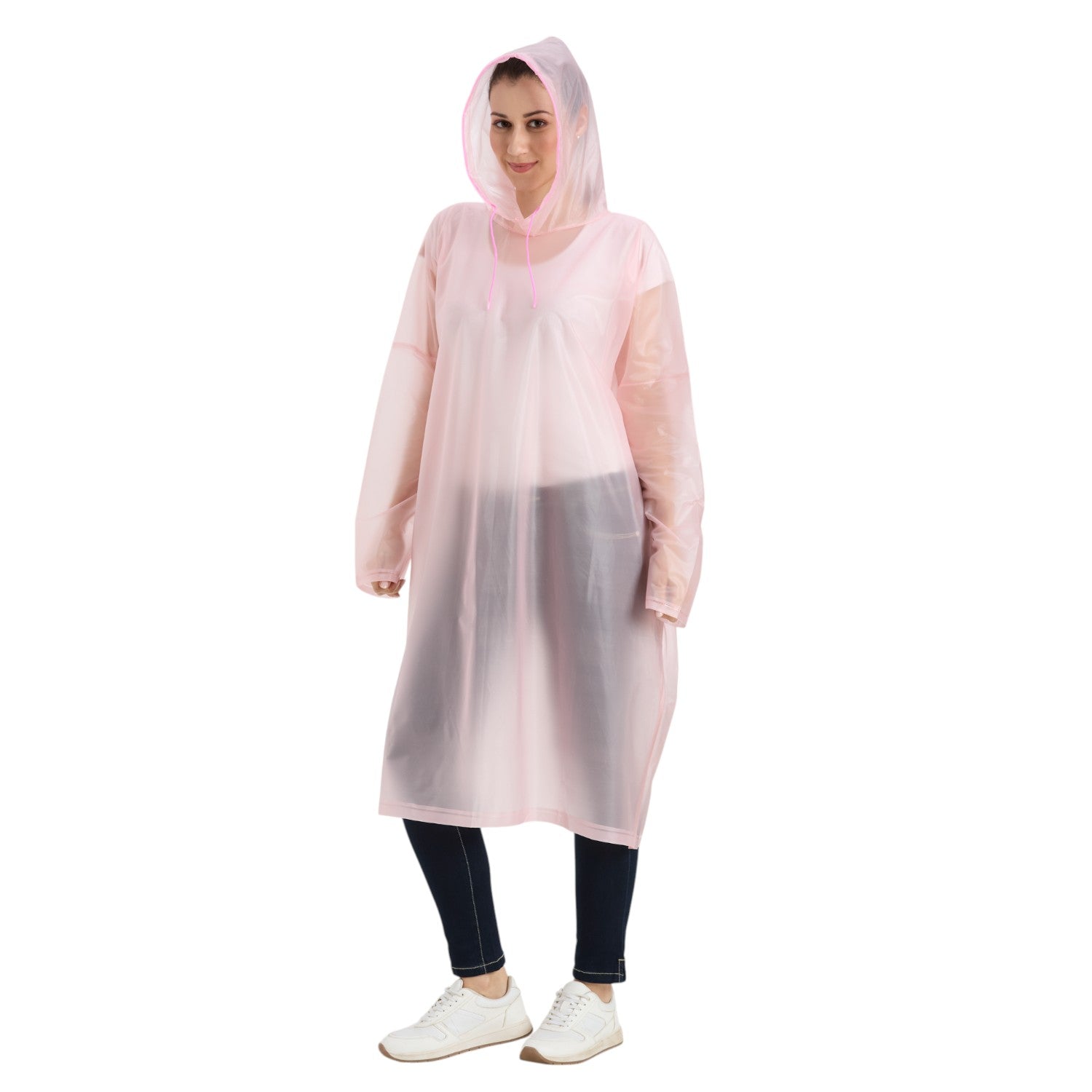 HighLands Wrangler Transparent PVC Rain Poncho for Men & Women, Free Size