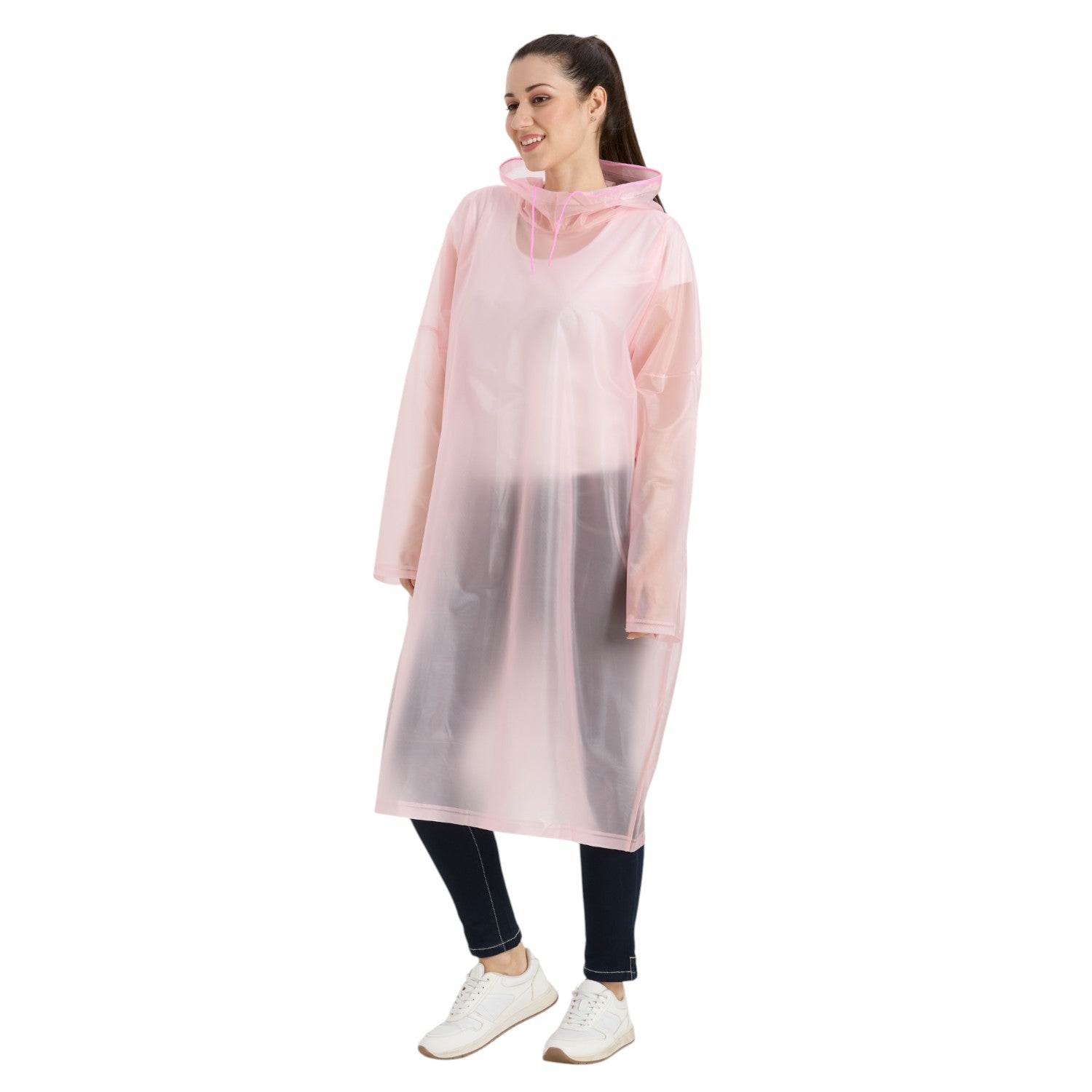 HighLands Wrangler Transparent PVC Rain Poncho for Men & Women, Free Size