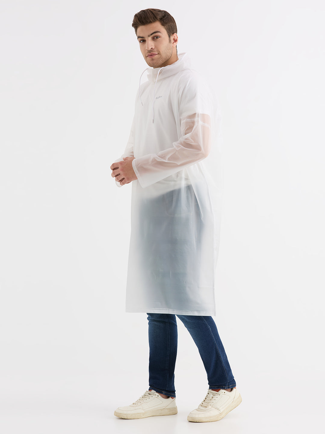 HighLands Wrangler Transparent PVC Rain Poncho for Men & Women, Free Size