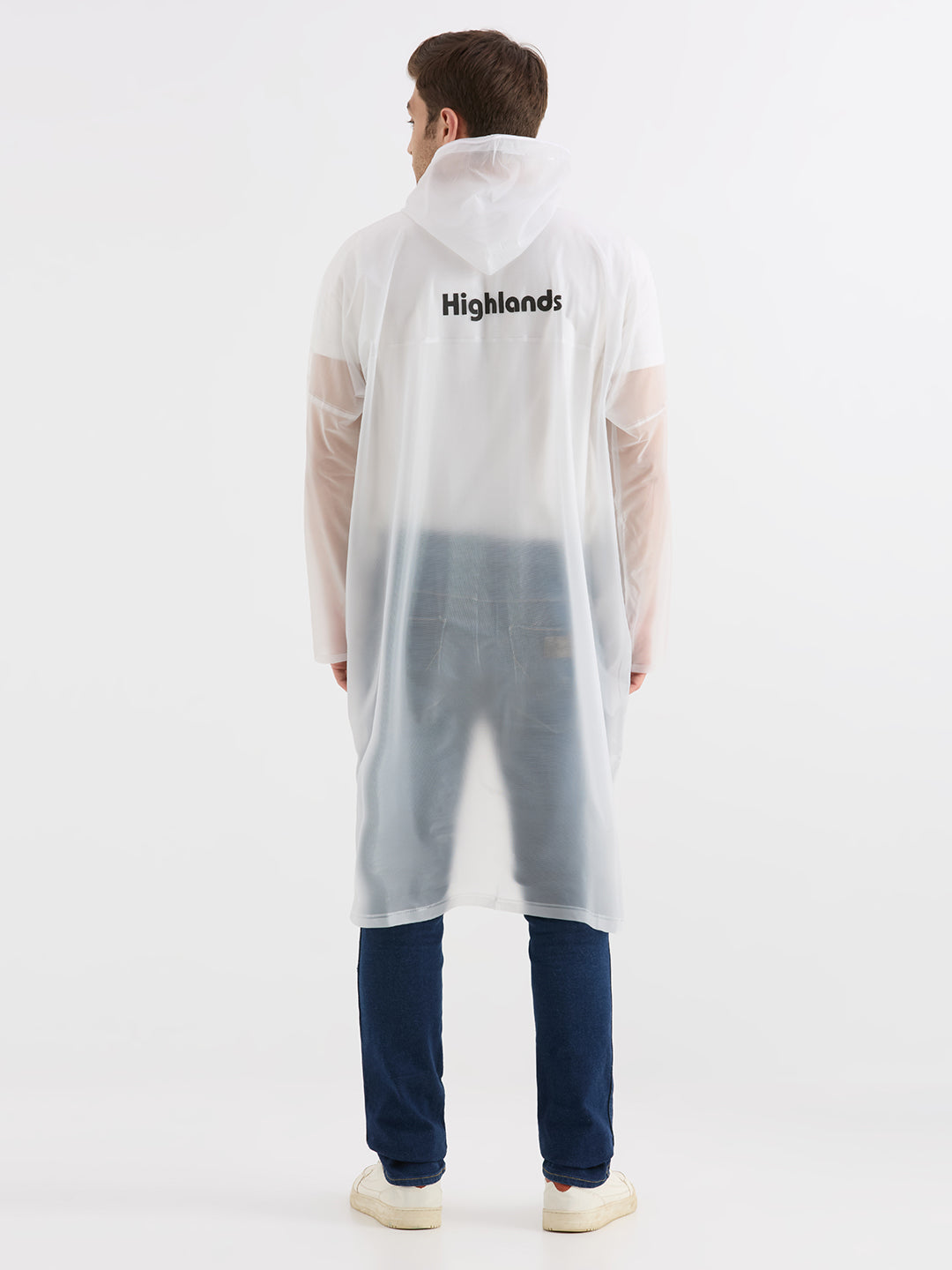 HighLands Wrangler Transparent PVC Rain Poncho for Men & Women, Free Size
