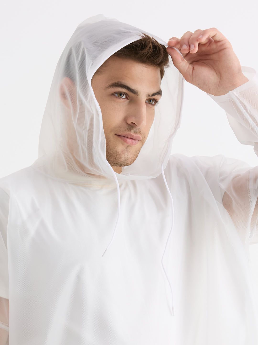 HighLands Wrangler Transparent PVC Rain Poncho for Men & Women, Free Size